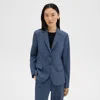 Theory Carissa Blazer In Good Wool In Ash Blue