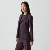 Theory Carissa Blazer In Good Wool In Purple