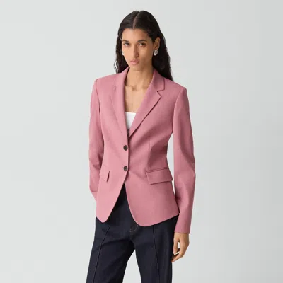 Theory Carissa Blazer In Good Wool In Purple