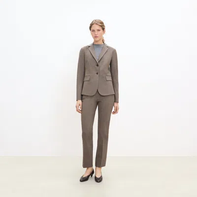 Theory Carissa Blazer In Good Wool In Brown