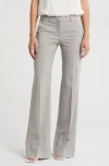 Theory Carissa Classic Stretch Wool Blazer In Light Grey Melange