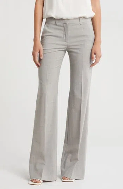 Theory Carissa Classic Stretch Wool Blazer In Light Grey Melange