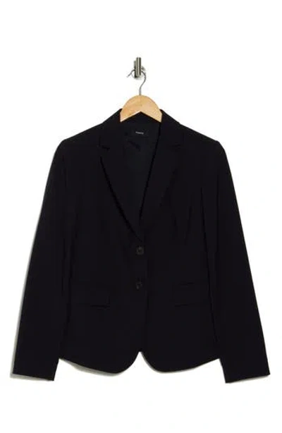 Theory Carissa Stretch Wool Classic Suit Jacket In Deep Navy