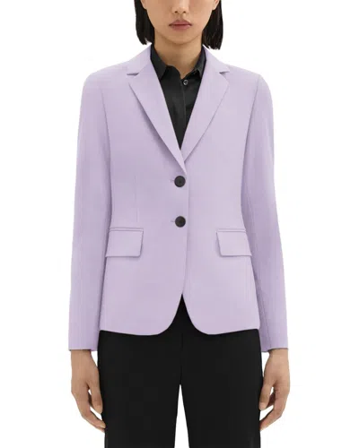 Theory Carissa Blazer In Good Wool In Purple