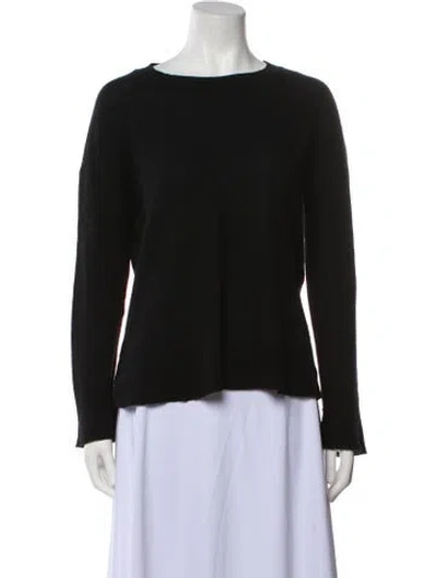 Pre-owned Theory Cashmere Bateau Neckline Sweater In Black