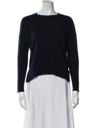 Pre-owned Theory Cashmere Bateau Neckline Sweater In Blue