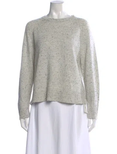 Pre-owned Theory Cashmere Bateau Neckline Sweater In Gray