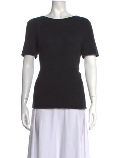 Pre-owned Theory Cashmere Bateau Neckline Sweater In Grey