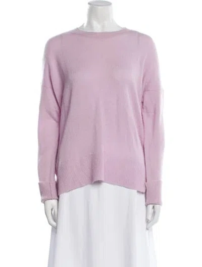 Pre-owned Theory Cashmere Bateau Neckline Sweater In Pink