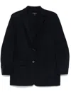 Theory Navy Blue Wool Cashmere Blazer In Blau