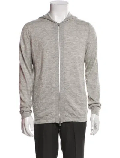 Pre-owned Theory Cashmere Bomber Jacket In Gray