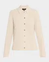 Theory Cashmere Button-front Shirt In Gray