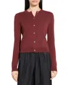 Theory Cashmere Cardigan In Burgundy