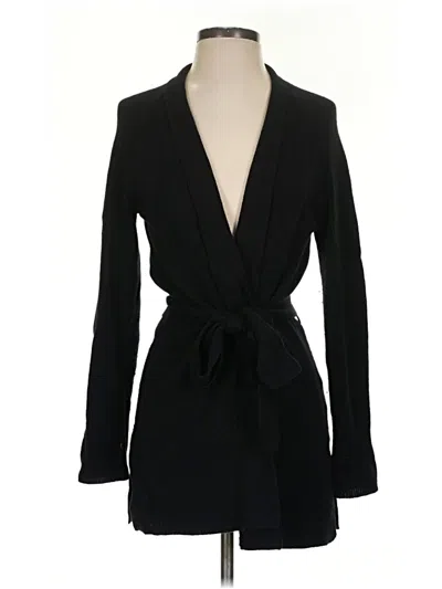 Pre-owned Theory Cashmere Cardigan Sweater In Black