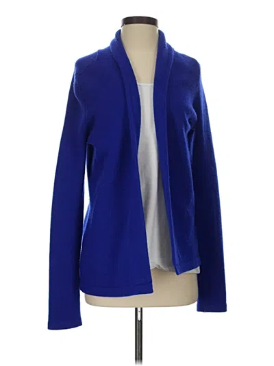 Pre-owned Theory Cashmere Cardigan Sweater In Blue