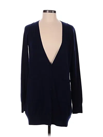 Pre-owned Theory Cashmere Cardigan Sweater In Blue