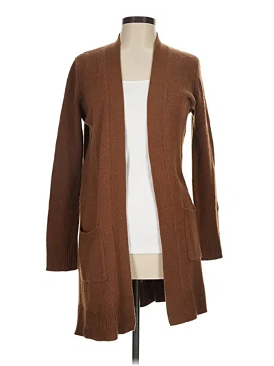Pre-owned Theory Cashmere Cardigan Sweater In Brown