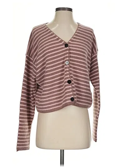 Pre-owned Theory Cashmere Cardigan Sweater In Burgundy