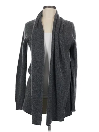 Pre-owned Theory Cashmere Cardigan Sweater In Gray