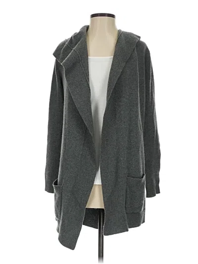 Pre-owned Theory Cashmere Cardigan Sweater In Gray