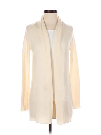 Pre-owned Theory Cashmere Cardigan Sweater In White