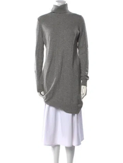 Pre-owned Theory Cashmere Cowl Neck Sweater In Gray