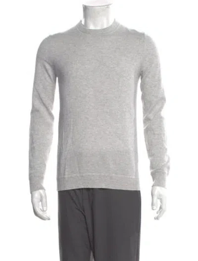 Pre-owned Theory Cashmere Crew Neck Polo Sweater In Gray
