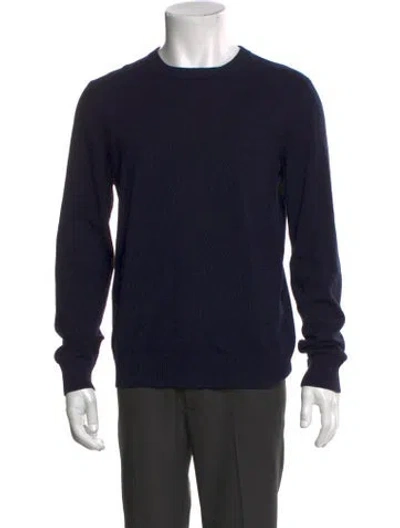 Pre-owned Theory Cashmere Crew Neck Pullover In Blue