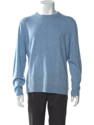 Pre-owned Theory Cashmere Crew Neck Pullover In Blue