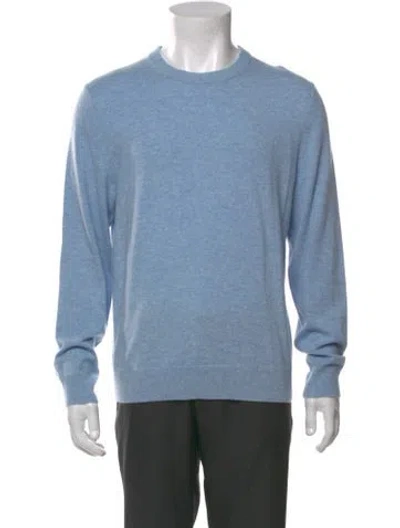 Pre-owned Theory Cashmere Crew Neck Pullover In Blue