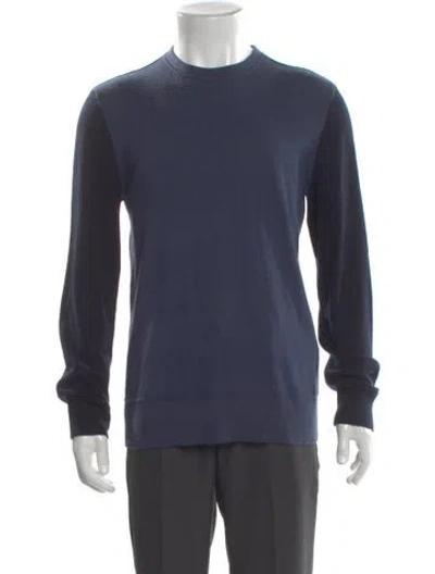 Pre-owned Theory Cashmere Crew Neck Pullover In Blue