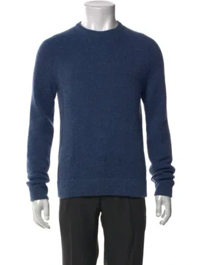 Pre-owned Theory Cashmere Crew Neck Pullover In Blue