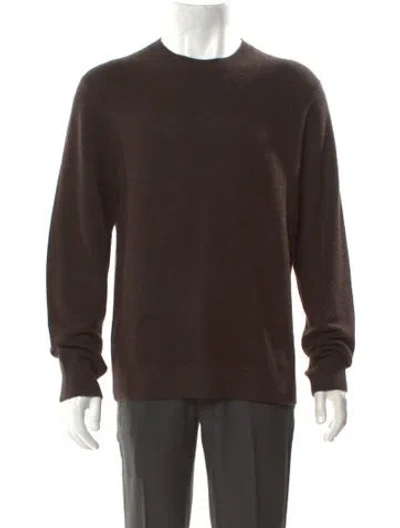 Pre-owned Theory Cashmere Crew Neck Pullover In Brown