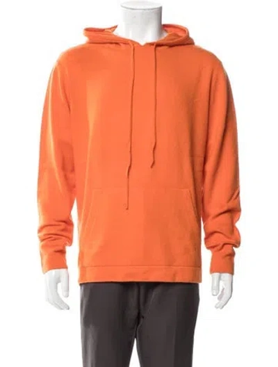 Pre-owned Theory Cashmere Crew Neck Pullover In Orange