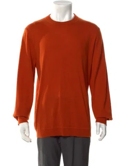 Pre-owned Theory Cashmere Crew Neck Pullover W/ Tags In Orange