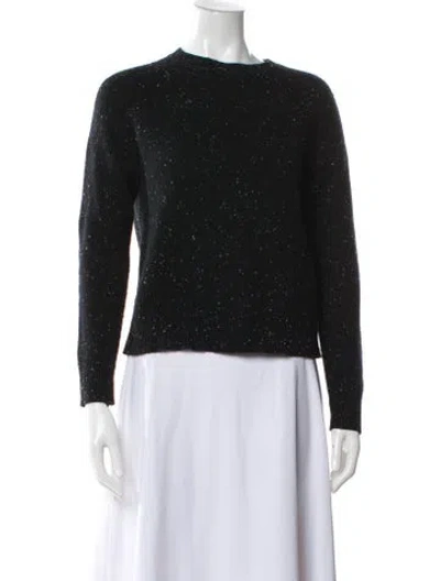 Pre-owned Theory Cashmere Crew Neck Sweater In Black