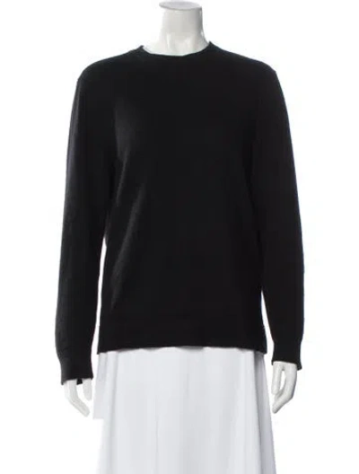 Pre-owned Theory Cashmere Crew Neck Sweater In Black