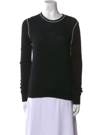 Pre-owned Theory Cashmere Crew Neck Sweater In Black