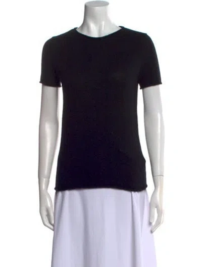 Pre-owned Theory Cashmere Crew Neck Sweater In Black