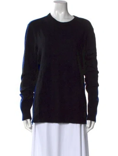 Pre-owned Theory Cashmere Crew Neck Sweater In Black