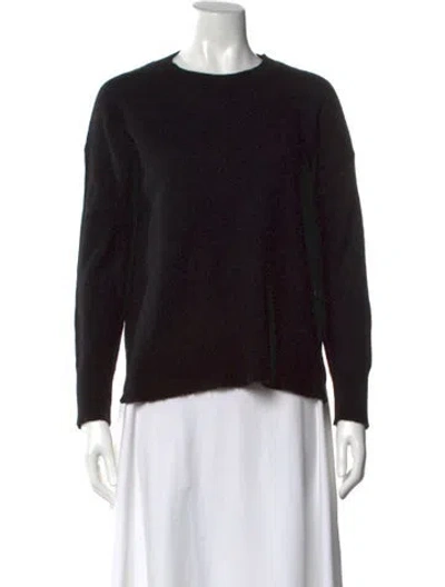 Pre-owned Theory Cashmere Crew Neck Sweater In Black