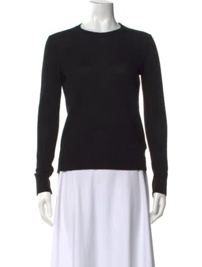 Pre-owned Theory Cashmere Crew Neck Sweater In Black