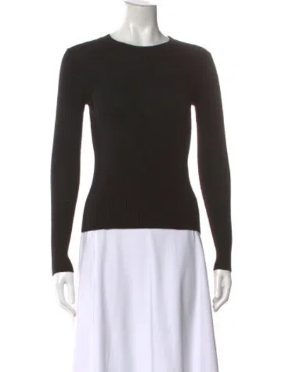 Pre-owned Theory Cashmere Crew Neck Sweater In Black