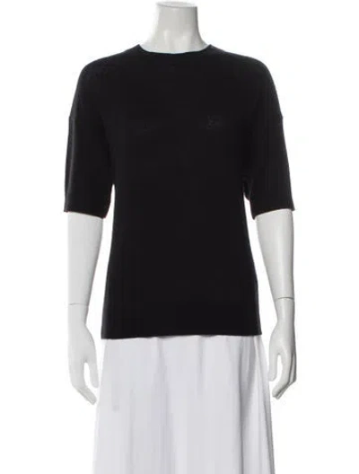 Pre-owned Theory Cashmere Crew Neck Sweater In Black
