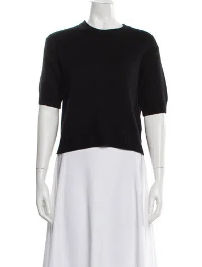 Pre-owned Theory Cashmere Crew Neck Sweater In Black