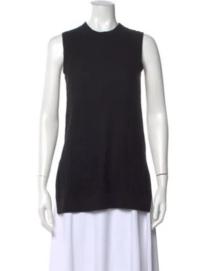 Pre-owned Theory Cashmere Crew Neck Sweater In Black