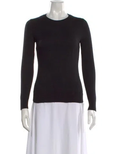 Pre-owned Theory Cashmere Crew Neck Sweater In Black
