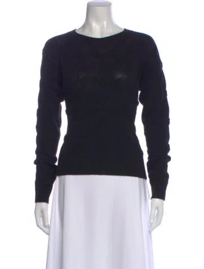 Pre-owned Theory Cashmere Crew Neck Sweater In Black