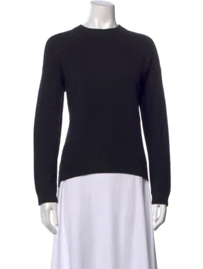 Pre-owned Theory Cashmere Crew Neck Sweater In Black