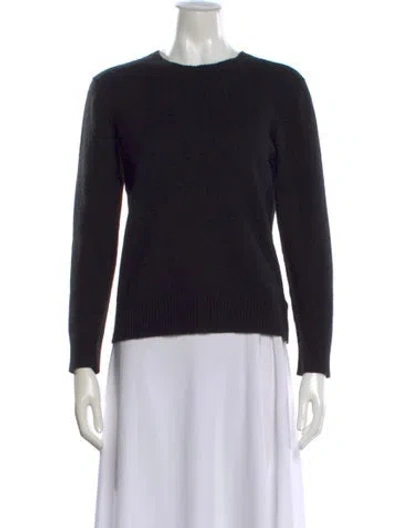 Pre-owned Theory Cashmere Crew Neck Sweater In Black